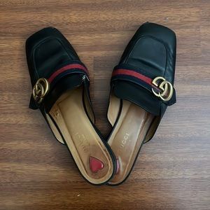 Gucci marmont leather slides